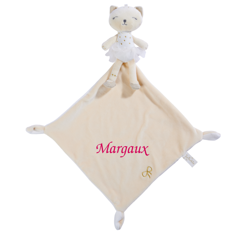  sparkle plush with comforter cat beige pink 45 cm 